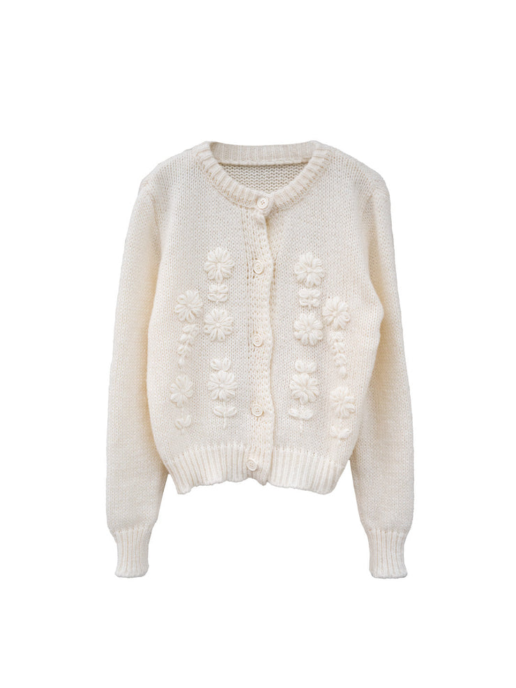 Armani Round Neck Crochet Sweater