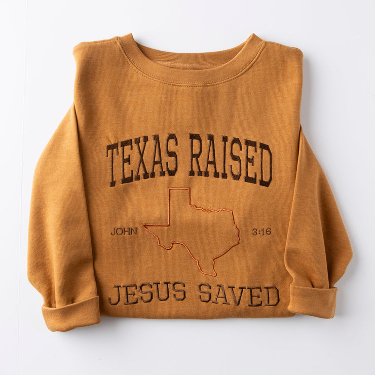Embroidered Texas Raised Sweatshirt