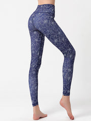 High-Waist Printed Sports Leggings