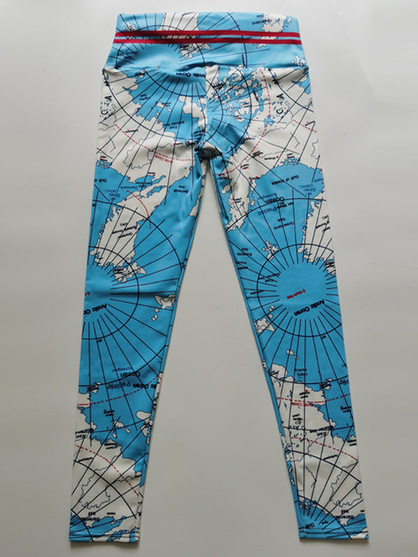 Skinny Wrap High-Waisted Printing Leggings