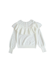 Gracelynn Round Neck Embroidery Sweater