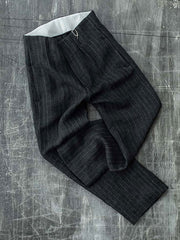 Vintage Simple Striped Everyday Women's Pants