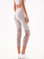 Solid Hollow Wrap Breathable Yoga Leggings