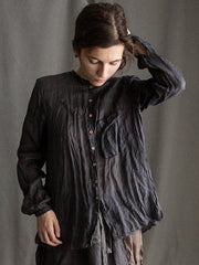 Vintage Cotton And Linen Button-Down Shirt