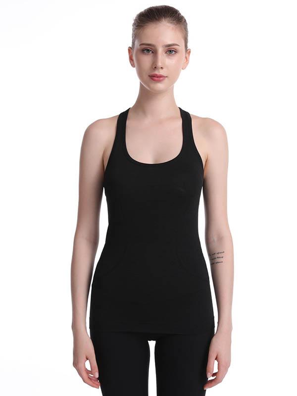 Seamless Solid Color Breathable Sports Vest Top