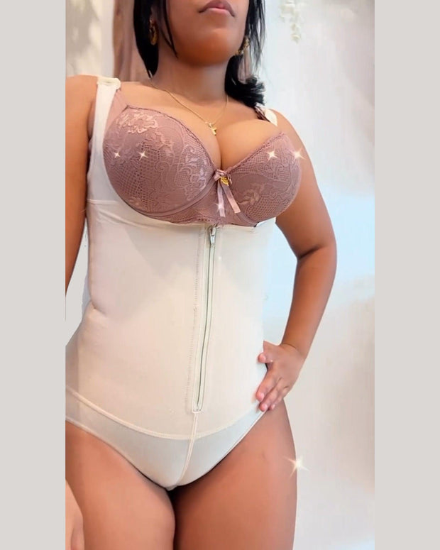 High Compression Internal Hooks Zipper Bodysuit