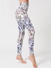 High-Waist Printed Sports Leggings