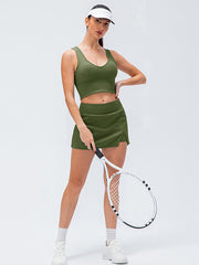 Simple Bra&Pantskirt Tennis Sports Suits