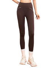 Skinny Leg Wrap Contrast Color High-Waisted Leggings