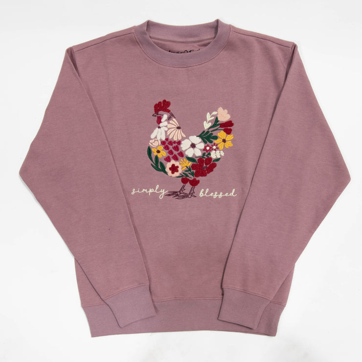 Simply Blessed Embellished Sweatshirt