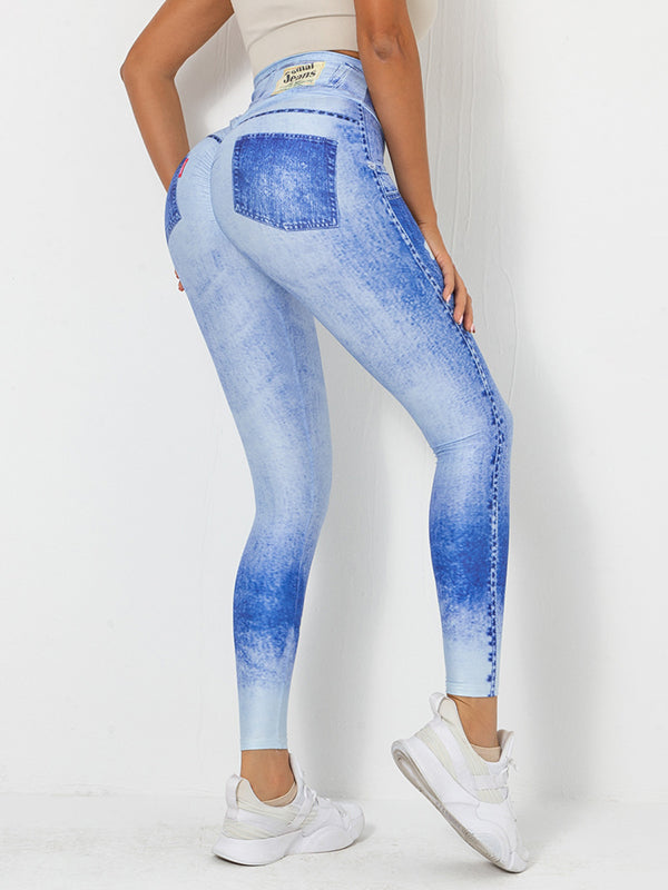 Skinny Wrap High-Waisted Printed Leggings