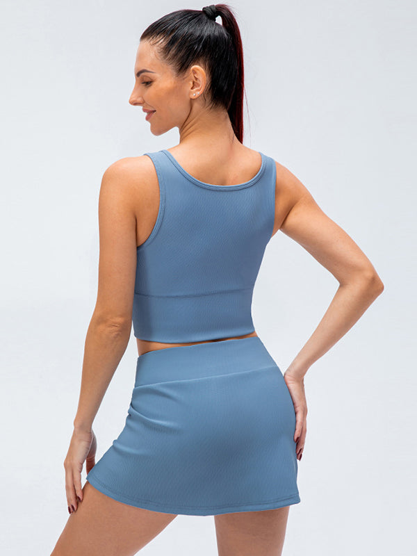 Simple Bra&Pantskirt Tennis Sports Suits