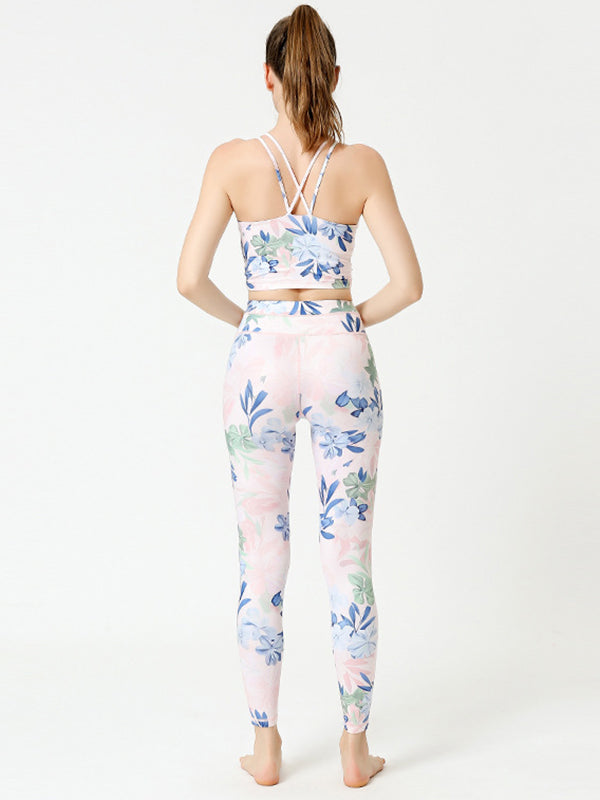 Floral Printed Top & Legging Suits