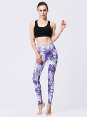 High-Waist Printed Sports Leggings