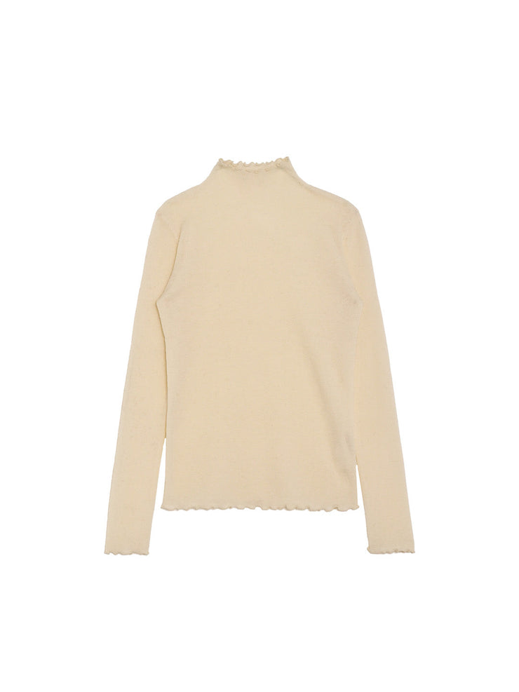 Amanda Ruffle Collar 100% Wool Sweater