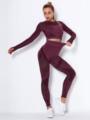 Moisture Absorbing Yoga Long Sleeve Suit