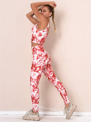 Tie-Dyed Top Bra&Legging Fitness Suits