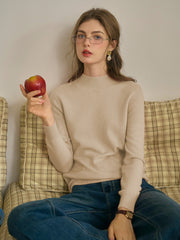 Kamari Mock Neck 100% Wool Slim Fit Knit Sweater