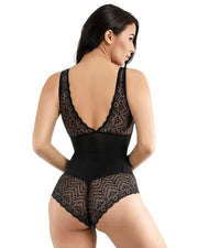 Sexy Deep V Bodysuit Control Tummy Shapewear