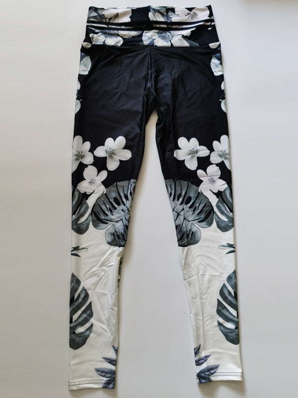 Floral Printed Skinny Leg Wrap Leggings