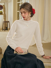 Kamari Mock Neck 100% Wool Slim Fit Knit Sweater