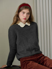 Izabella Round Neck Wool Sweater