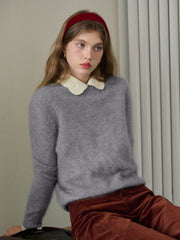 Izabella Round Neck Wool Sweater
