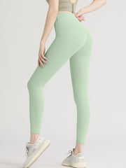 Skinny Leg Wrap Solid Color Leggings