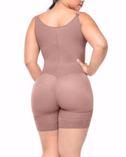 Women's Butt Lifting Open Bust Bodysuit Body Shaper With Zipper Shapewear Slimming Compression Faja With Straps