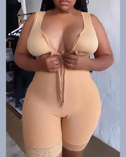 Internal Hooks Hourglass Gridle Zipper Shapewear