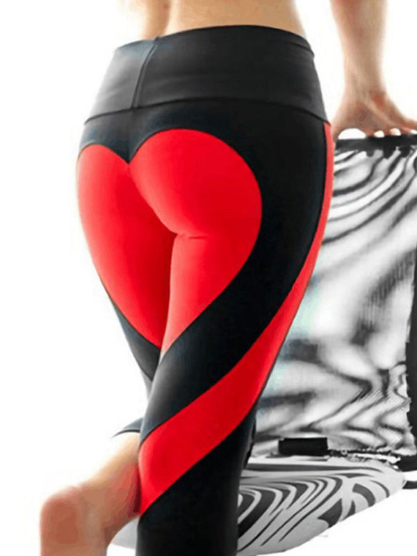 Contrast Print Skinny Stretch Yoga Leggings