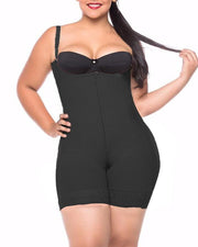 Women's Butt Lifting Open Bust Bodysuit Body Shaper With Zipper Shapewear Slimming Compression Faja With Straps