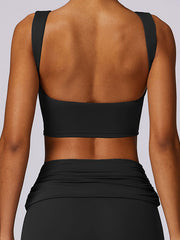 Skinny Sleeveless Backless Solid Color Sports Tank