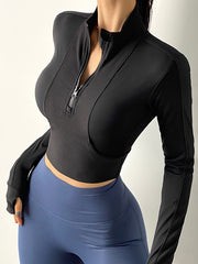 Half-Zip Tight Yoga Tee