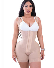 High Double Compression Garment Abdomen Control HOOK AND EYE CLOSURE Tummy Control  Adjustable Bodysuit