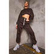 Casual Crop Top And Pants Sports Suit