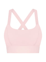 Skinny Wrap Back Cross Yoga Tops Solid Color Spaghetti-Neck Bra