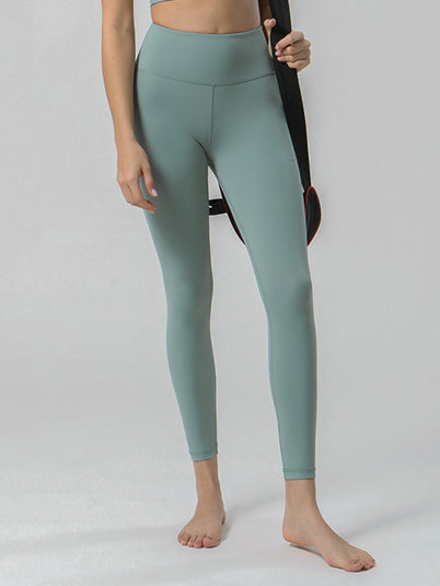 Breathable Solid Color High-Waisted Pockets Yoga Suits