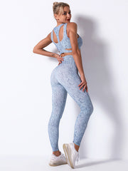 Printing  Mdriff Baring Tight Fitting Gym Suit