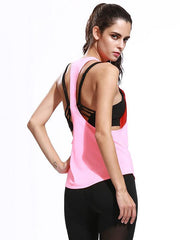 Wrap Solid Color Back Cross Quick Dry Sports Tanks