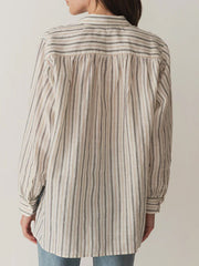 Retro Striped Print Long Sleeve Shirt