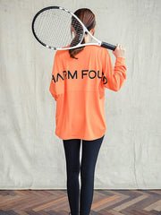 Fashion Letters Printed Loose Sports Sweat Shirts