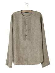 Mother of Pearl Buttoned Linen Women's Shirt