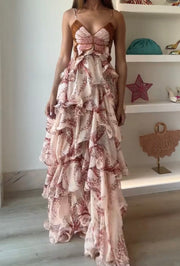 Fashion Multi-Layer Ruffled Butterfly Dress