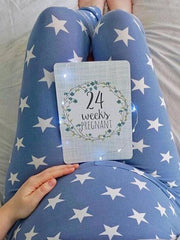 Maternity Printed Elastic Waistband  Casual Pants Bottoms