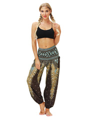 Leisure Digital Printing Wide-Leg Loose Yoga Bloomers