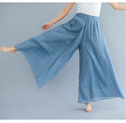 literary cotton and linen pants