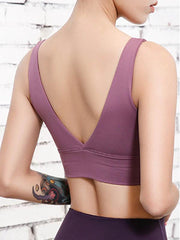 Wrap Sweat Absorb Backless Sports Bra