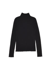 Amanda Ruffle Collar 100% Wool Sweater