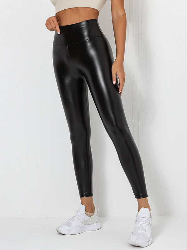 Pu Bright Large Leather Pants Leggings